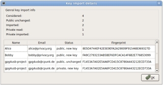 gpg4usb 0.3.2 - Details dialog for key import (Linux)